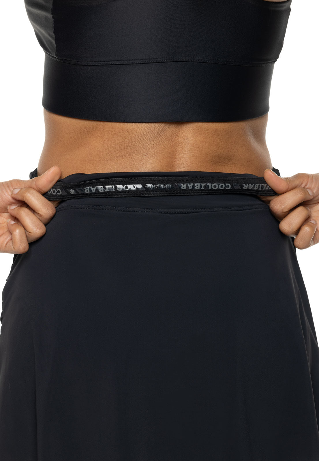 Women's Big Wave Swim Skort with Wrap Detail | Black