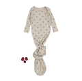 The Printed Baby Gown - Sand Leaf